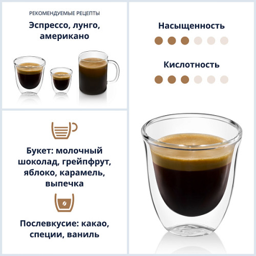 Кофе в зернах DeLonghi Signature coffee Mild Blend 1кг.