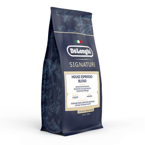 De’Longhi кофе HOUSE BLEND: 100% арабика, Бразилия и Эфиопия