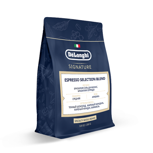 Кофе в зернах DeLonghi Signature coffee Espresso blend 250 гр.
