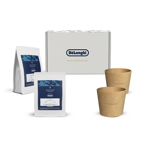 DeLonghi White набор с кружками DLSL086 WHITE SIGN PACK+CERAM CUPS DL RU
